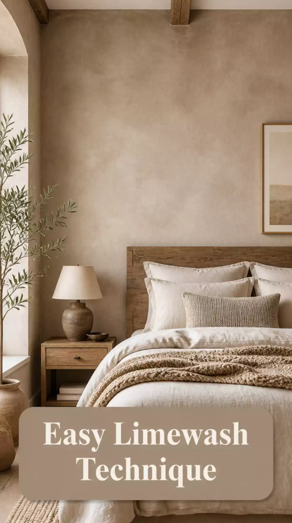 Bedroom Limewash Paint Wash Technique That Adds Organic Texture for Almost No Cost