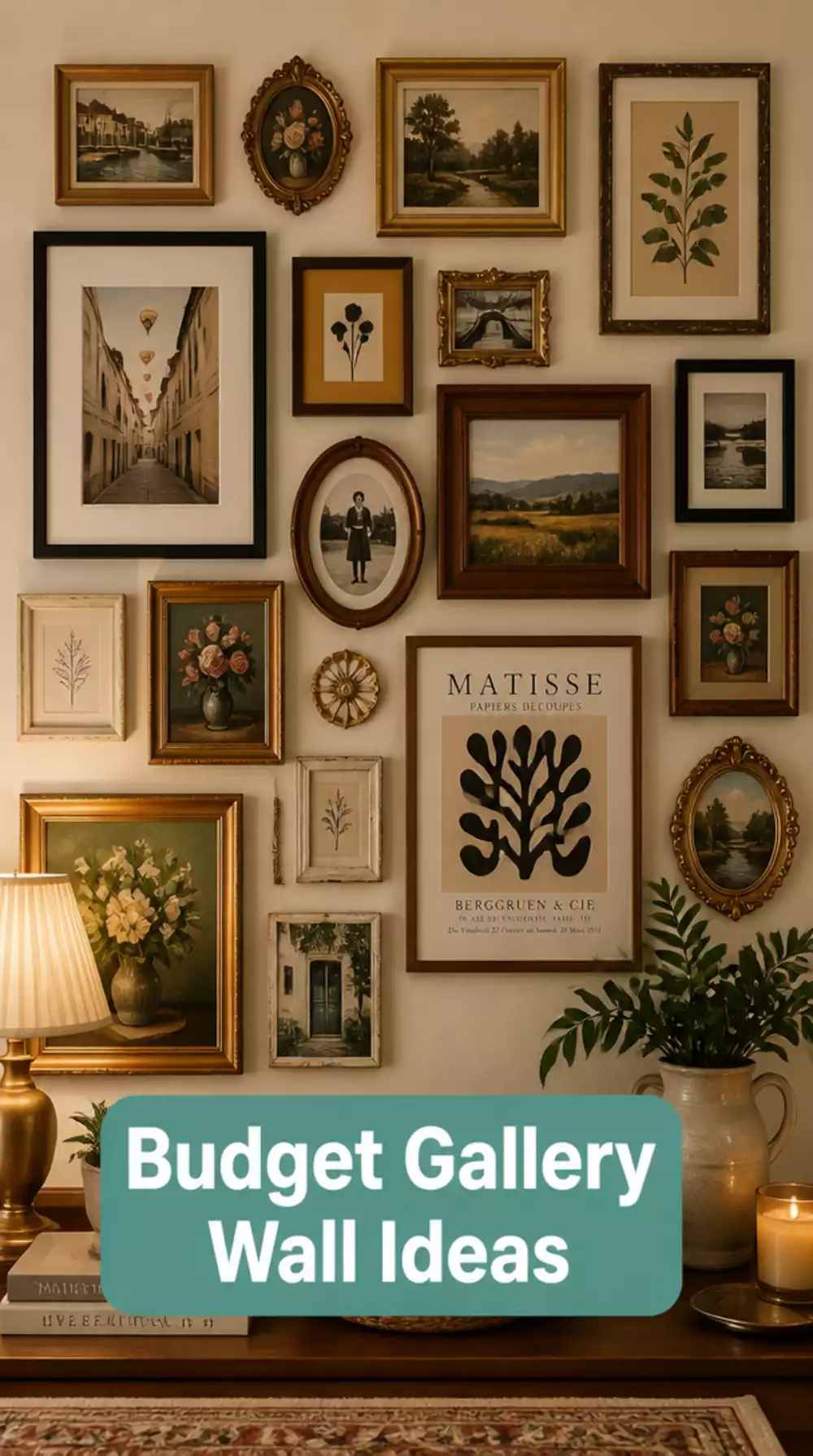 How to Style a Bedroom Gallery Wall with Thrift Store Frames for Under Twenty Dollars
