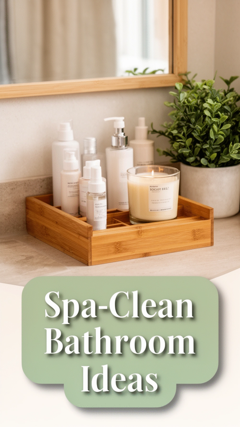 Bathroom Amazon Bamboo Vanity Organiser Set That Makes a Counter Look Spa-Clean