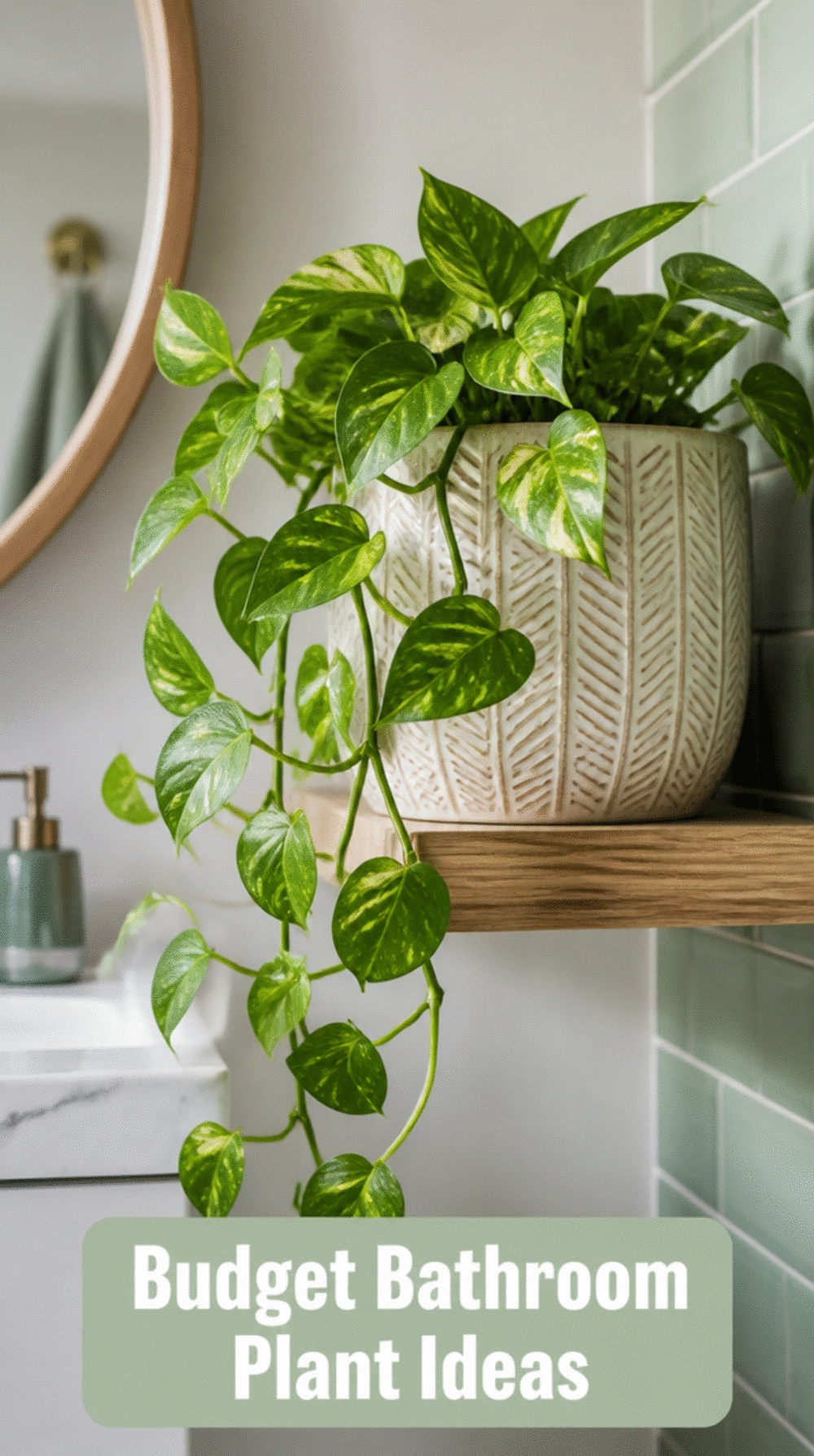 Why a Single Trailing Pothos in a Small Pot Makes Any Budget Bathroom Feel Fresher