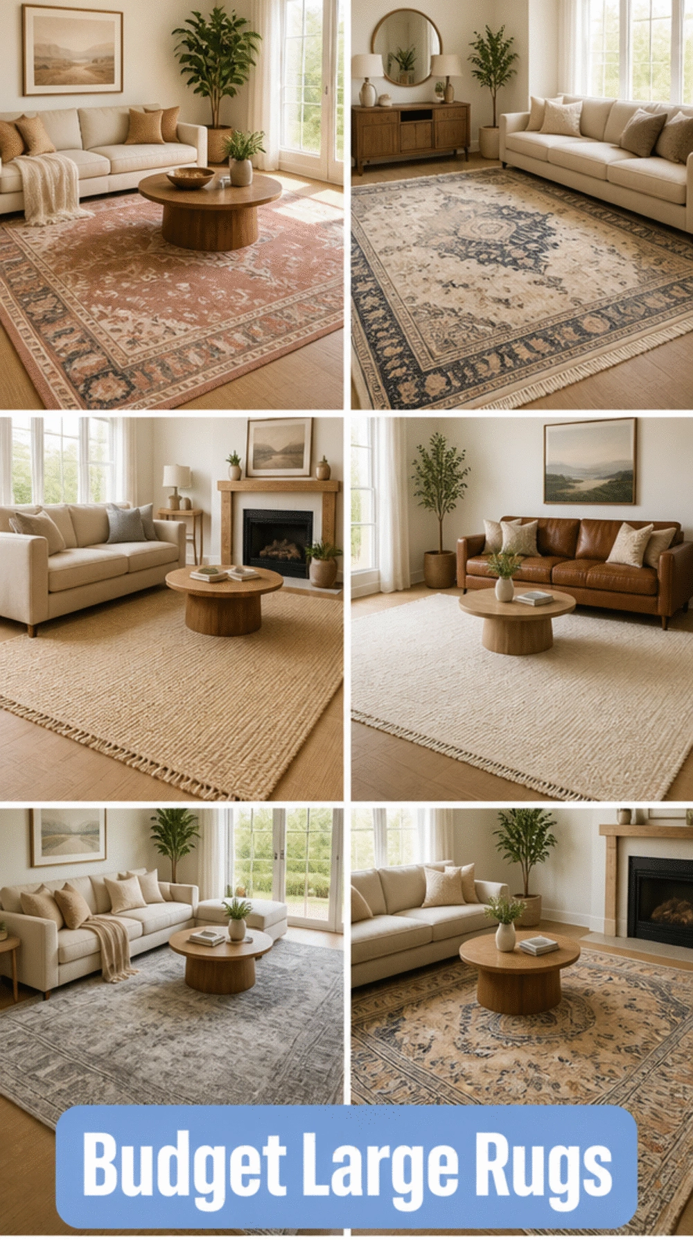 Living Room Large Area Rug That Covers Damaged or Dated Flooring Completely for Very Little