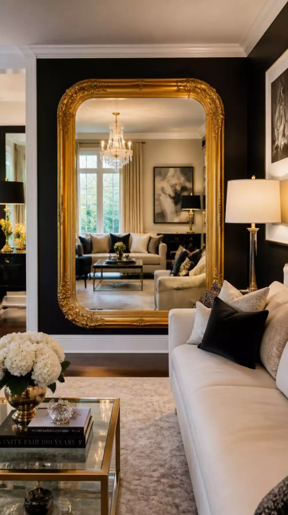Why a Single Oversized Gold-Framed Mirror Is the Most Impactful Glam Decor Buy on a Budget