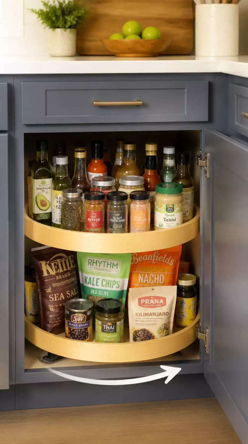 Why a Simple Turntable Lazy Susan Inside a Deep Cabinet Solves Every Corner Problem