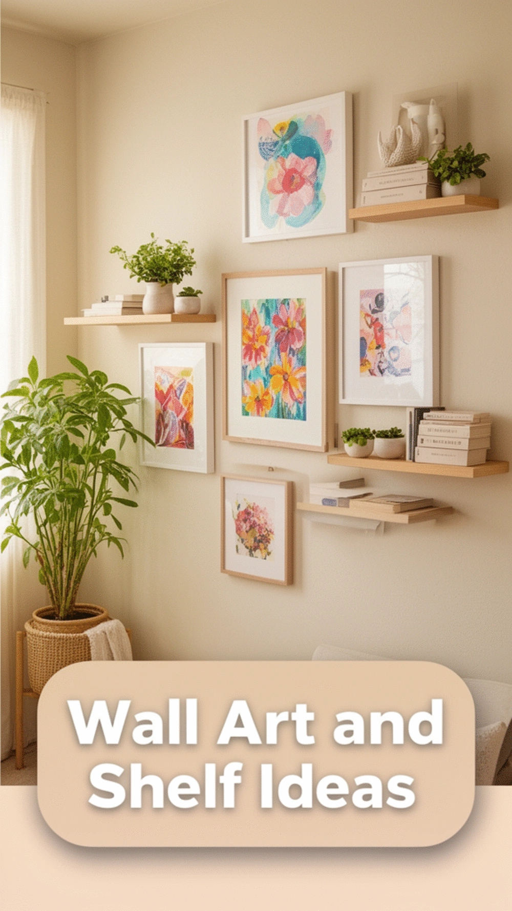 The Wall Art Print and Floating Shelf Combo Trick That Doubles as a Feature Wall