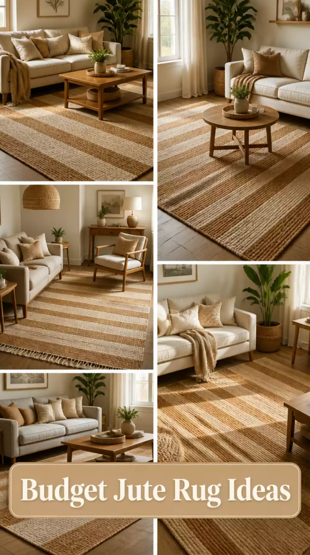 Living Room Amazon Jute Area Rug in a Natural Stripe That Feels Expensive Underfoot