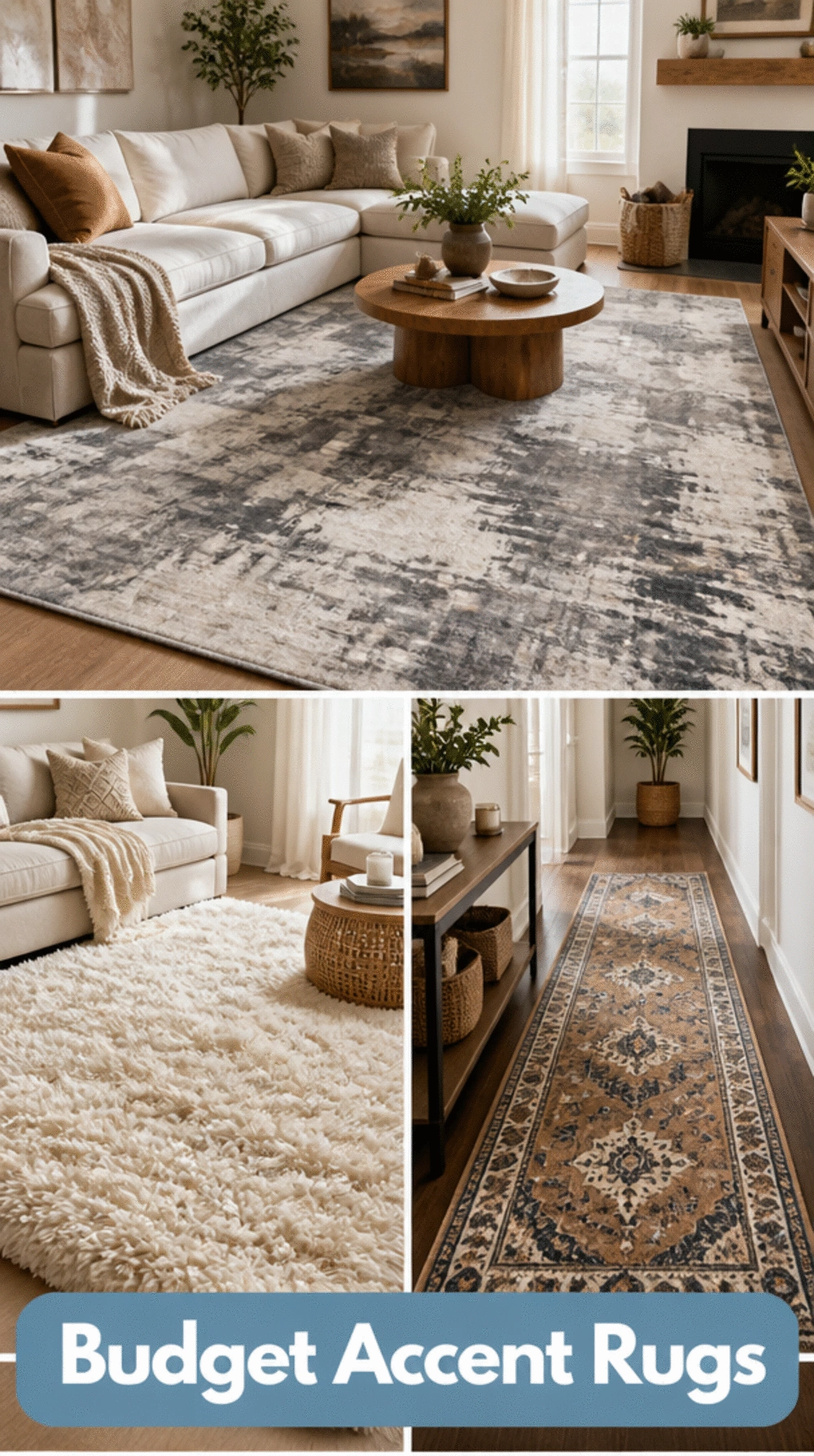 Living Room Accent Rug That Defines the Seating Area Affordably