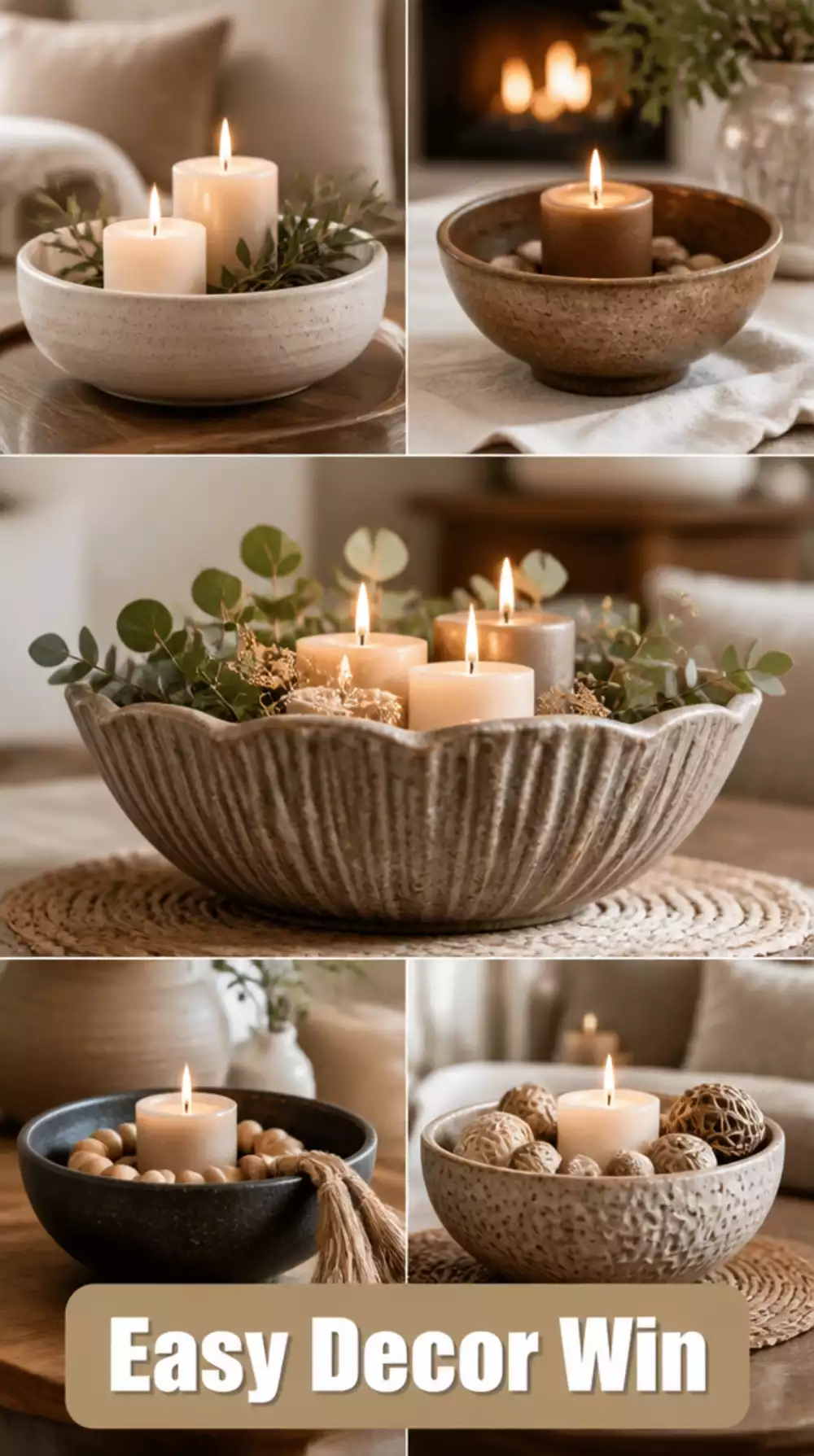 Why a Dollar Store Ceramic Bowl Styled with a Candle Is the Easiest Decor Win