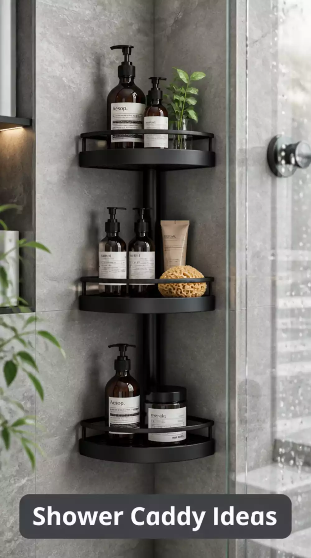 Rust-Proof Shower Caddy Clears Ledge Space