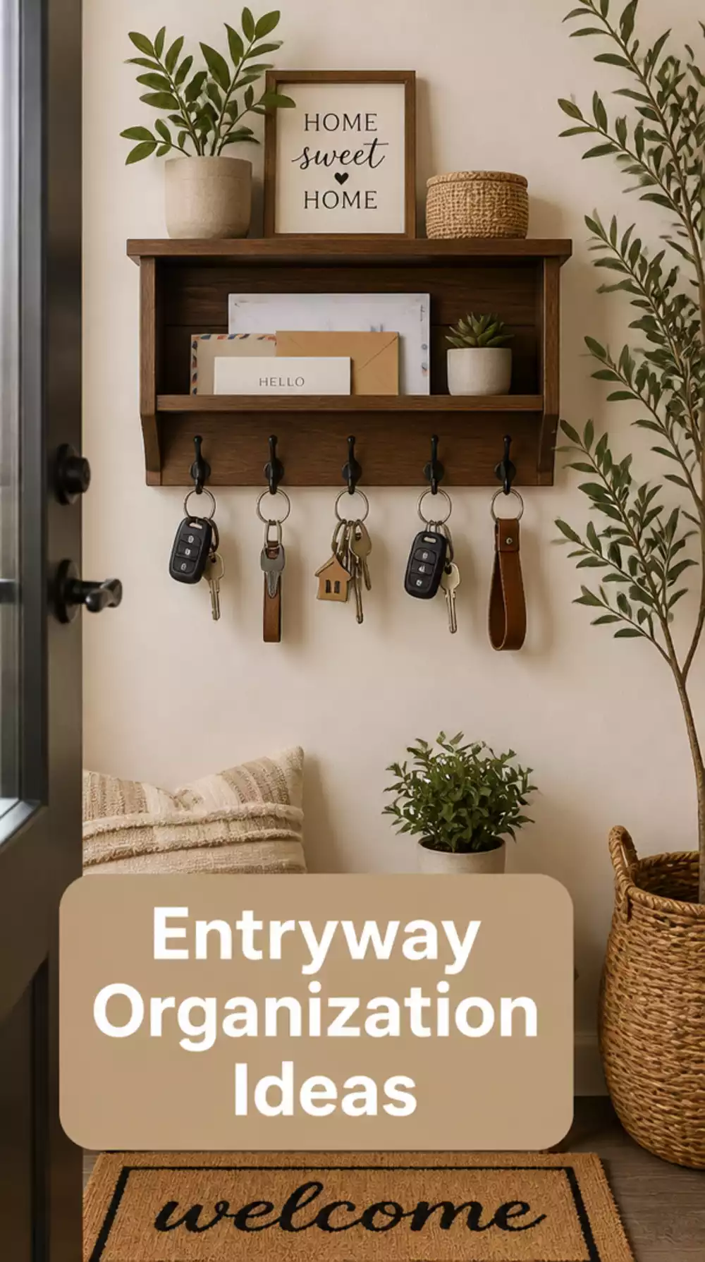 Entryway Amazon Wall-Mounted Key Rack With a Small Shelf That Solves the Clutter Problem Permanently