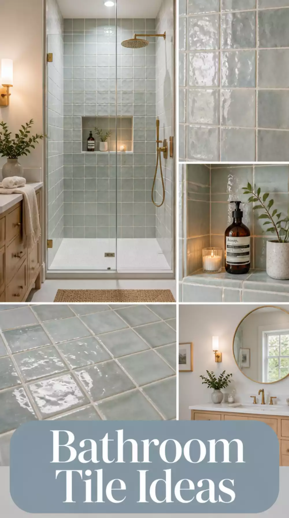 Bathroom Peel-and-Stick Zellige-Effect Tile Sticker Set That Covers a Plain Shower Surround