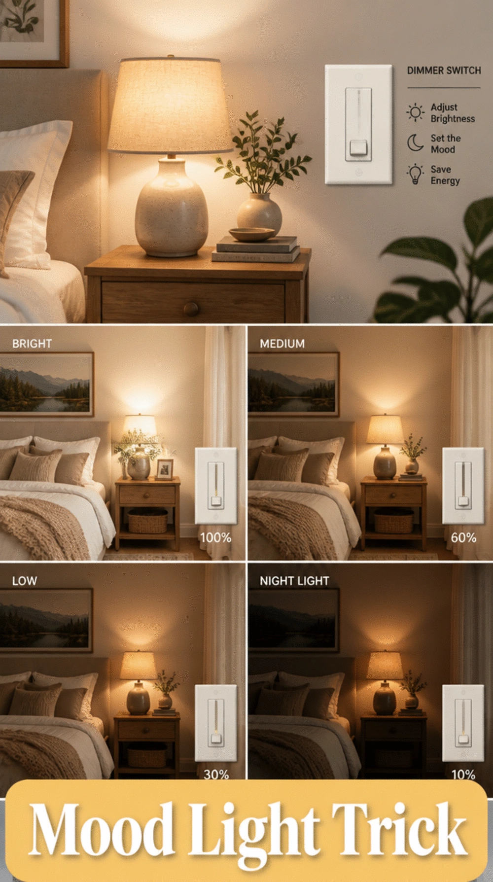 The Bedroom Three-Way Lamp Dimmer Switch Trick That Turns Any Cheap Lamp Into a Mood Light