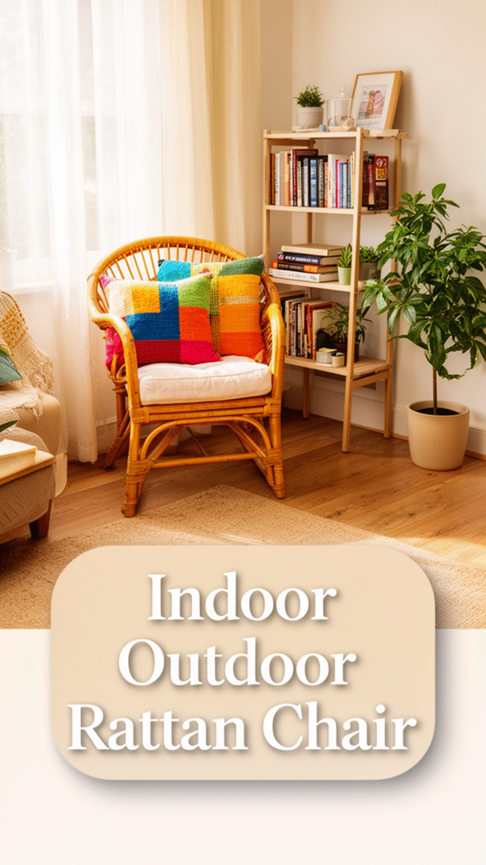 Patio Rattan Chair Brought Indoors for Casual Style