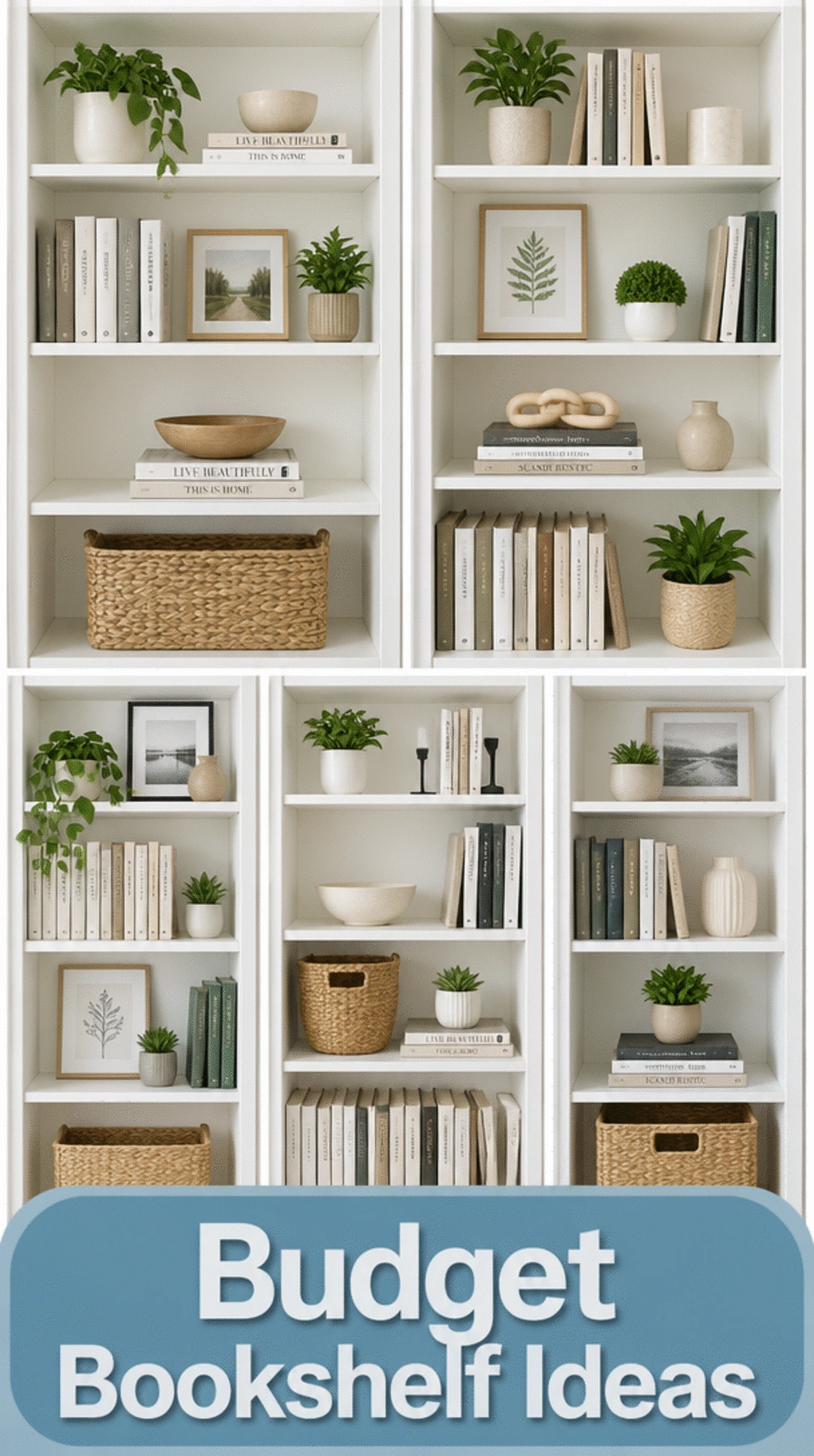 Bedroom Minimalist Bookshelf in a Matte White That Doubles as a Room Divider