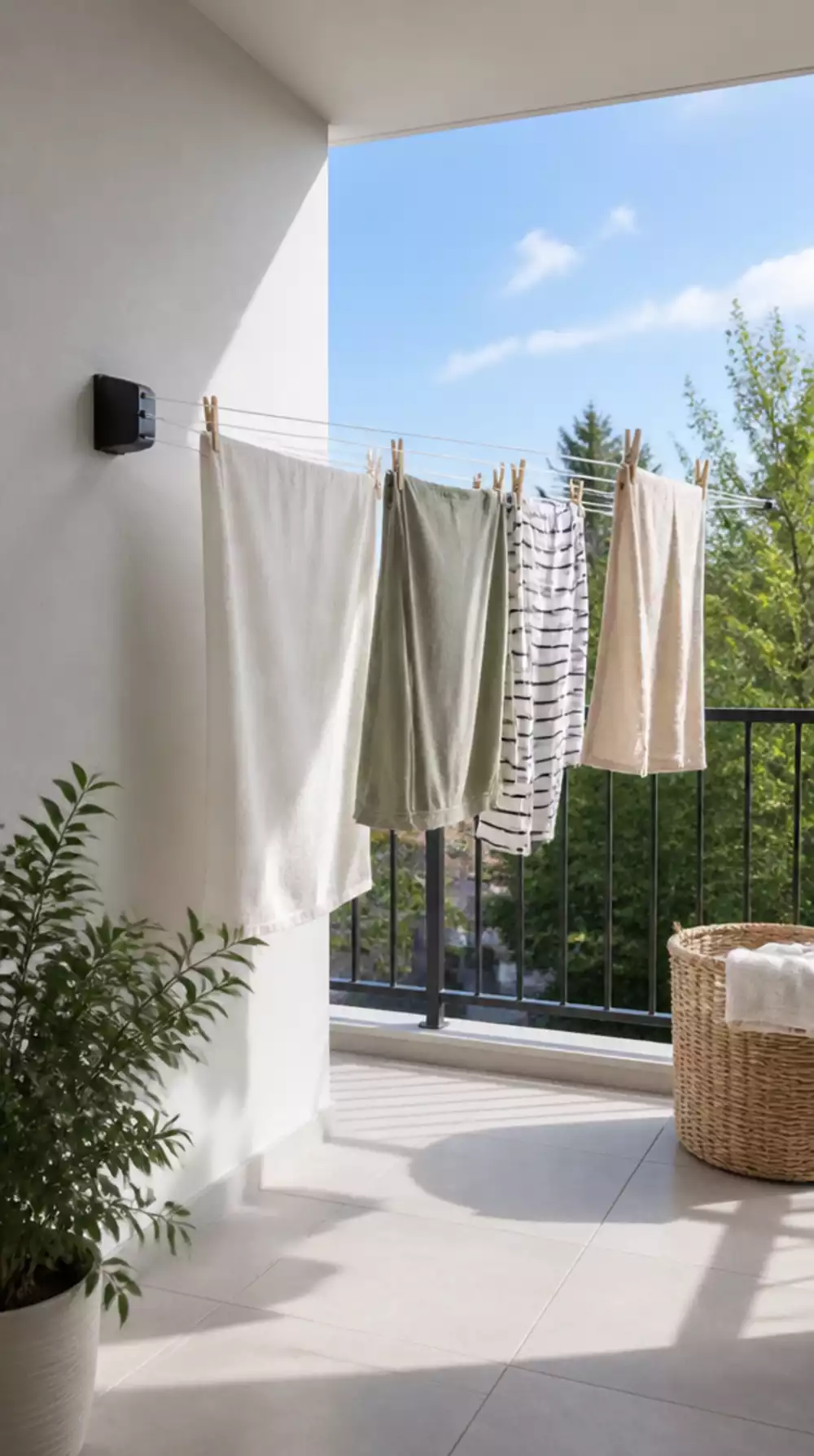 The Laundry Room Retractable Washing Line Trick That Adds Drying Space for Almost Nothing