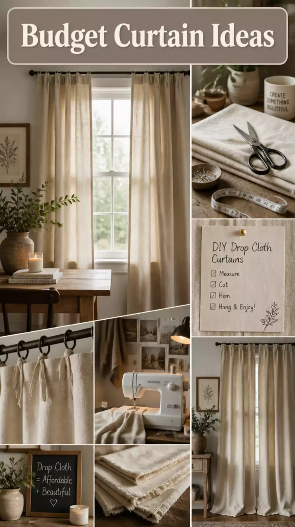 Why Drop Cloth From a Hardware Store Makes the Best Budget Curtain Material Available