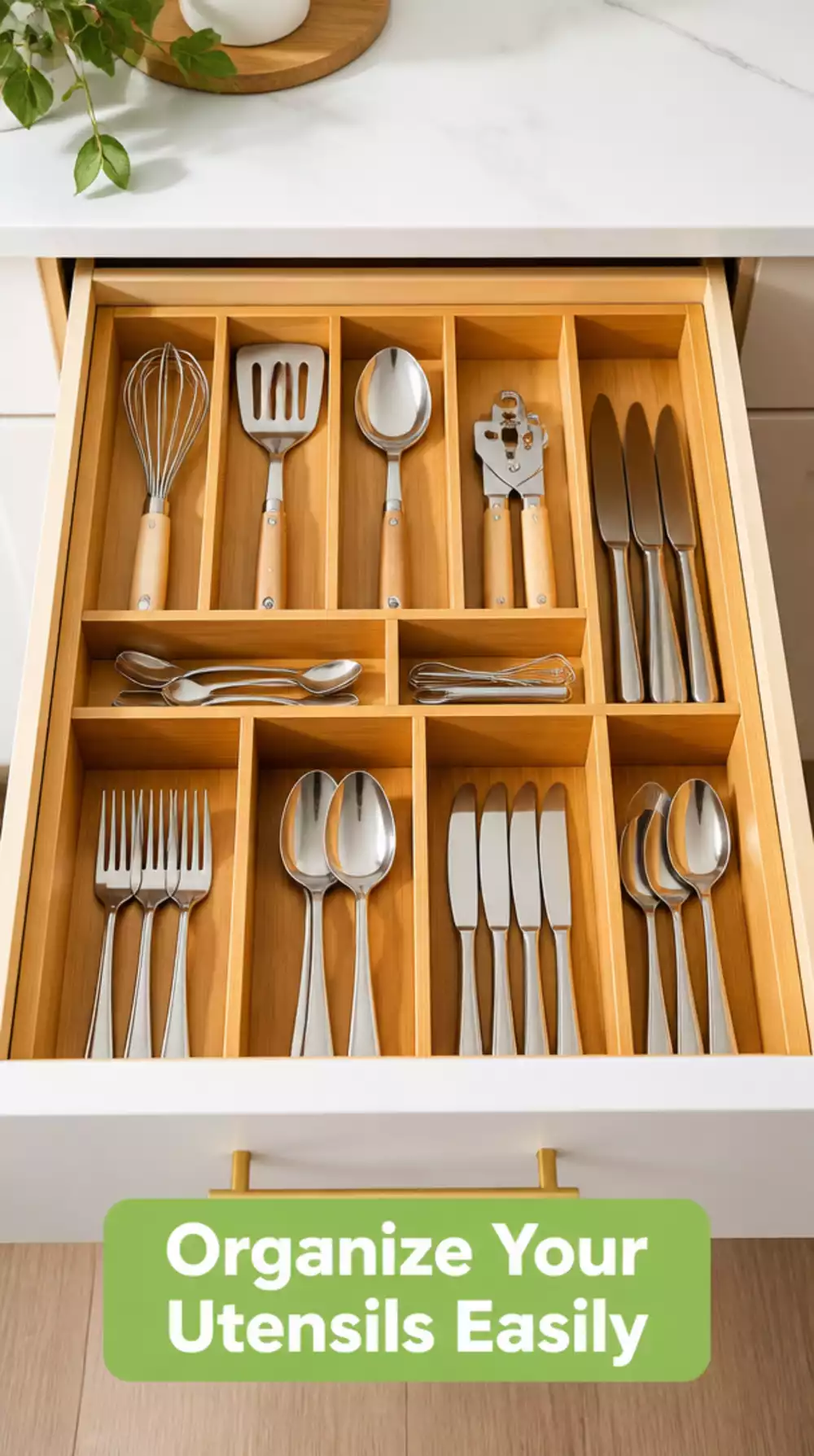 Kitchen Drawer Divider Insert That Separates Utensils So Nothing Gets Lost Again