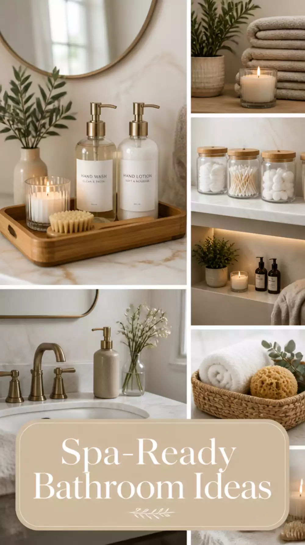 Bathroom Amazon Bamboo Tray and Matching Dispenser Set That Makes Any Counter Look Spa-Ready