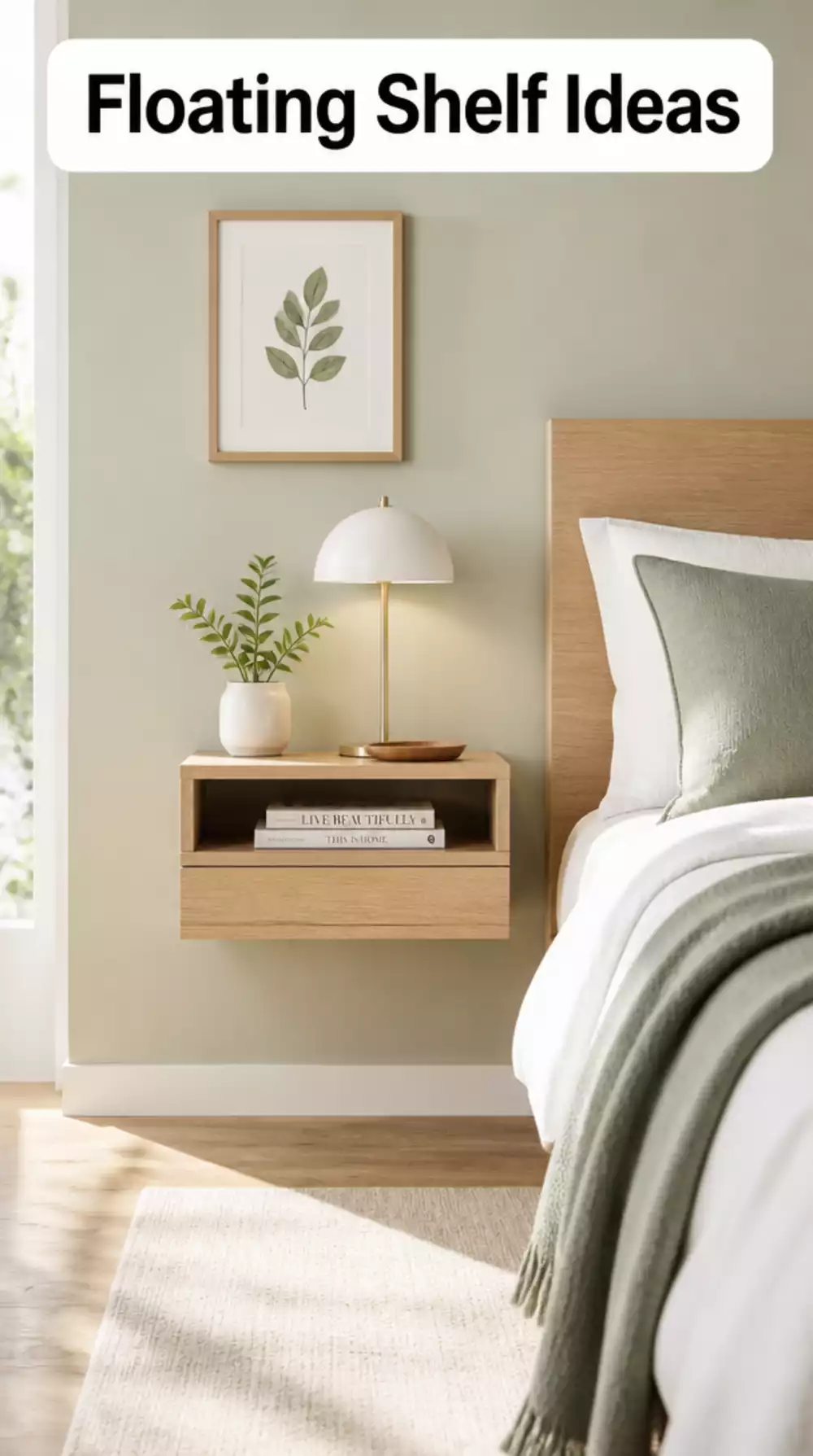 Minimalist Floating Nightstand Shelf Ideas for Small Bedrooms