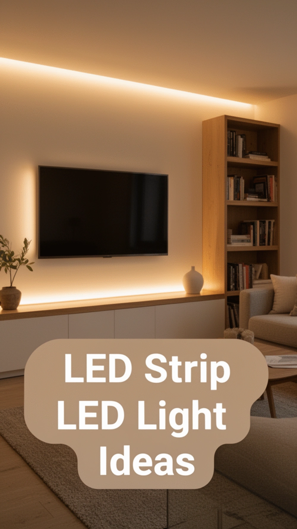 Living Room Amazon LED Strip Light Set That Fits Behind Any TV or Shelf Edge