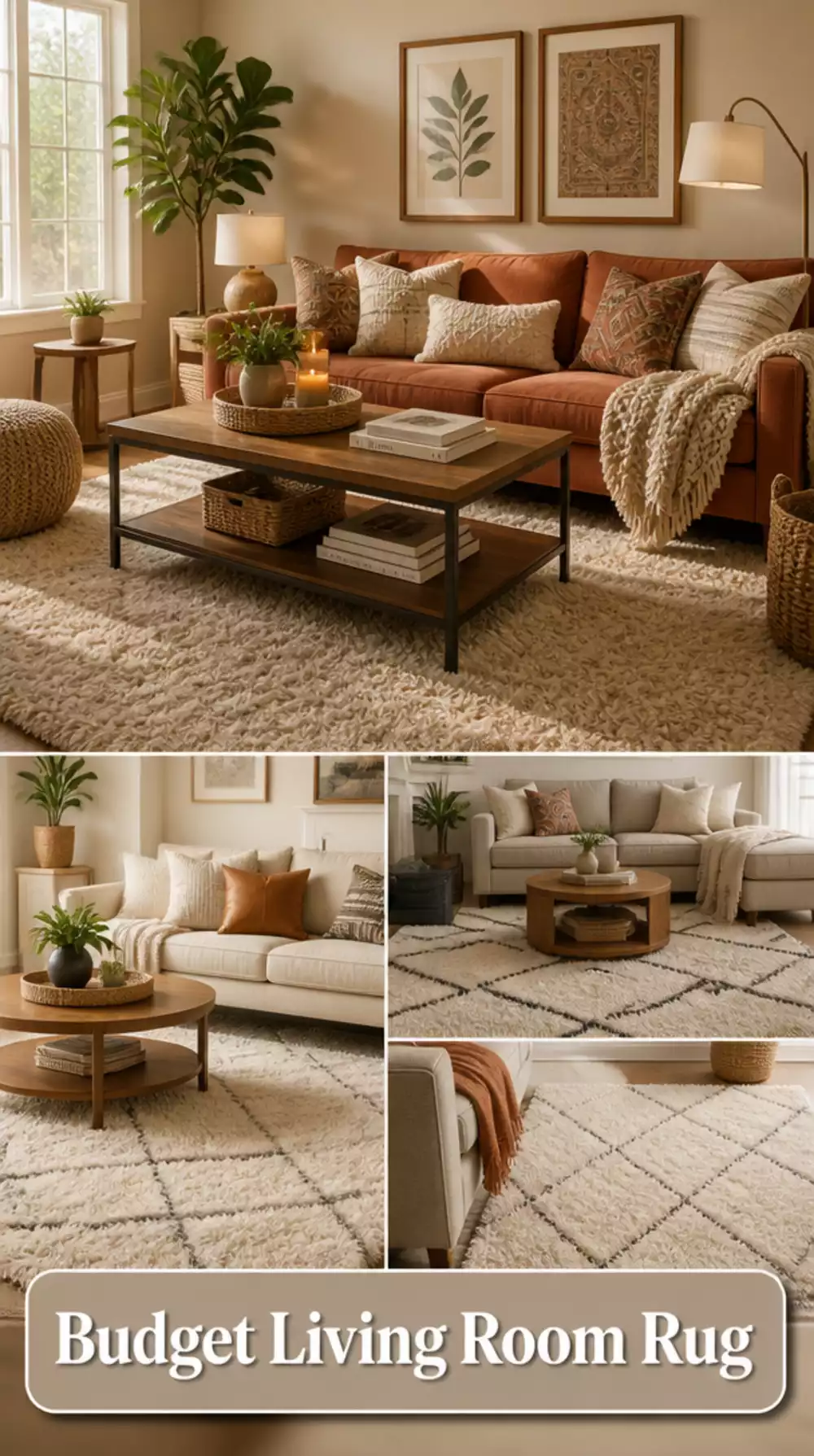 Living Room Statement Rug That Defines the Seating Area and Anchors the Whole Space