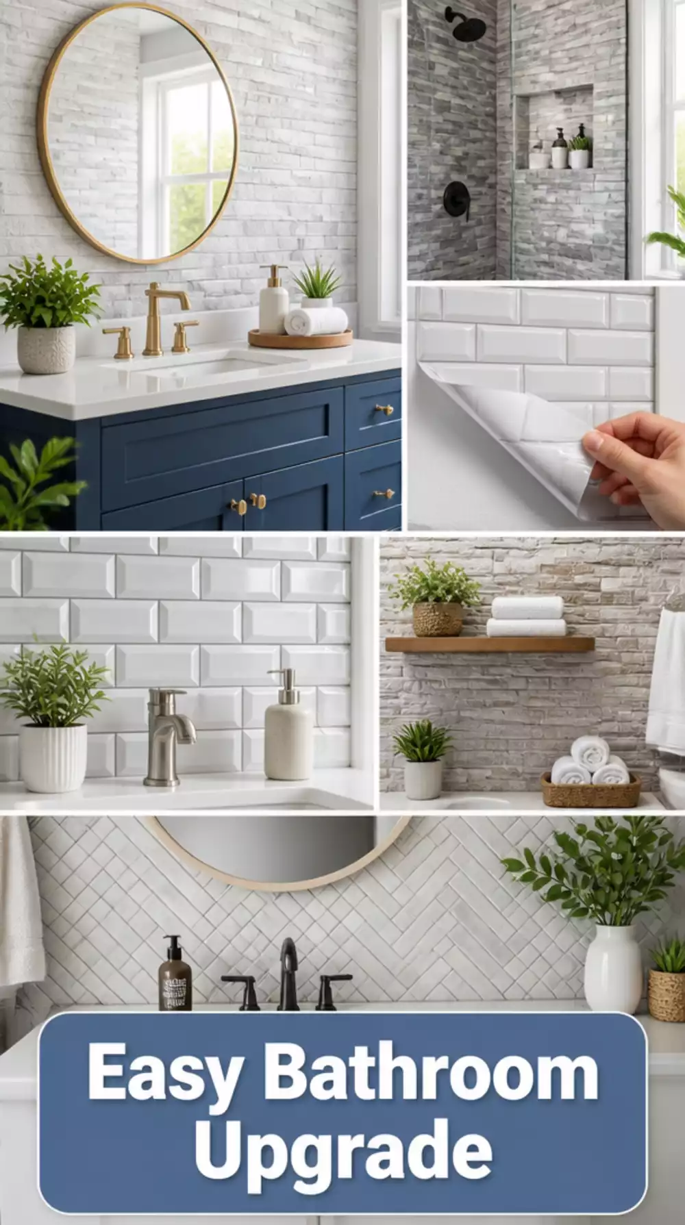 The Bathroom Peel-and-Stick Tile Surround Trick That Completes in a Single Afternoon
