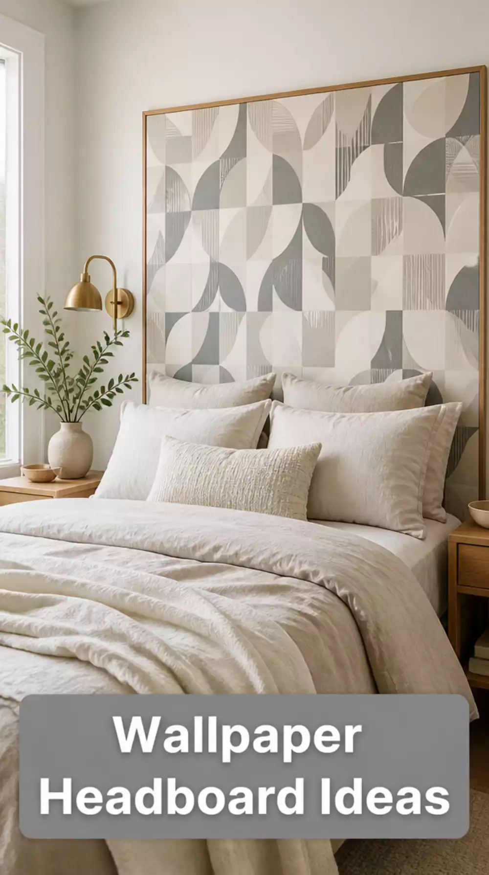 Bedroom Peel-and-Stick Wallpaper Panel Headboard Ideas