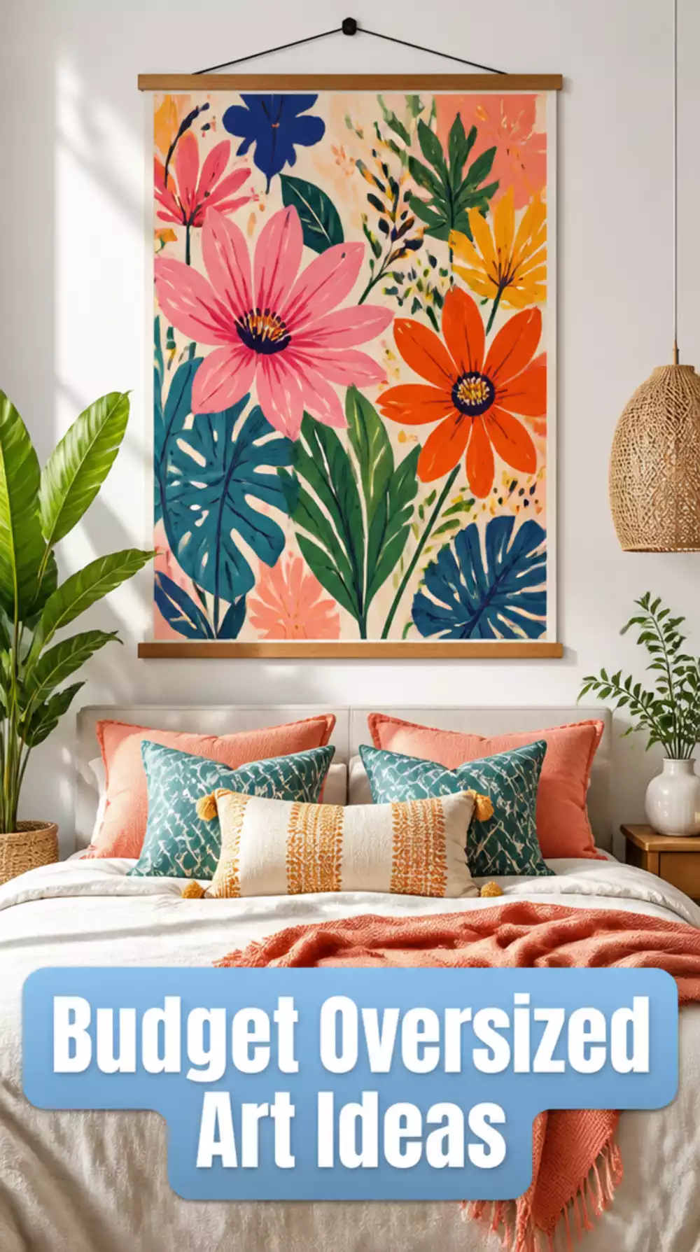 Bedroom Oversized Art Print on Poster Paper in a Clip Frame That Costs Almost Nothing