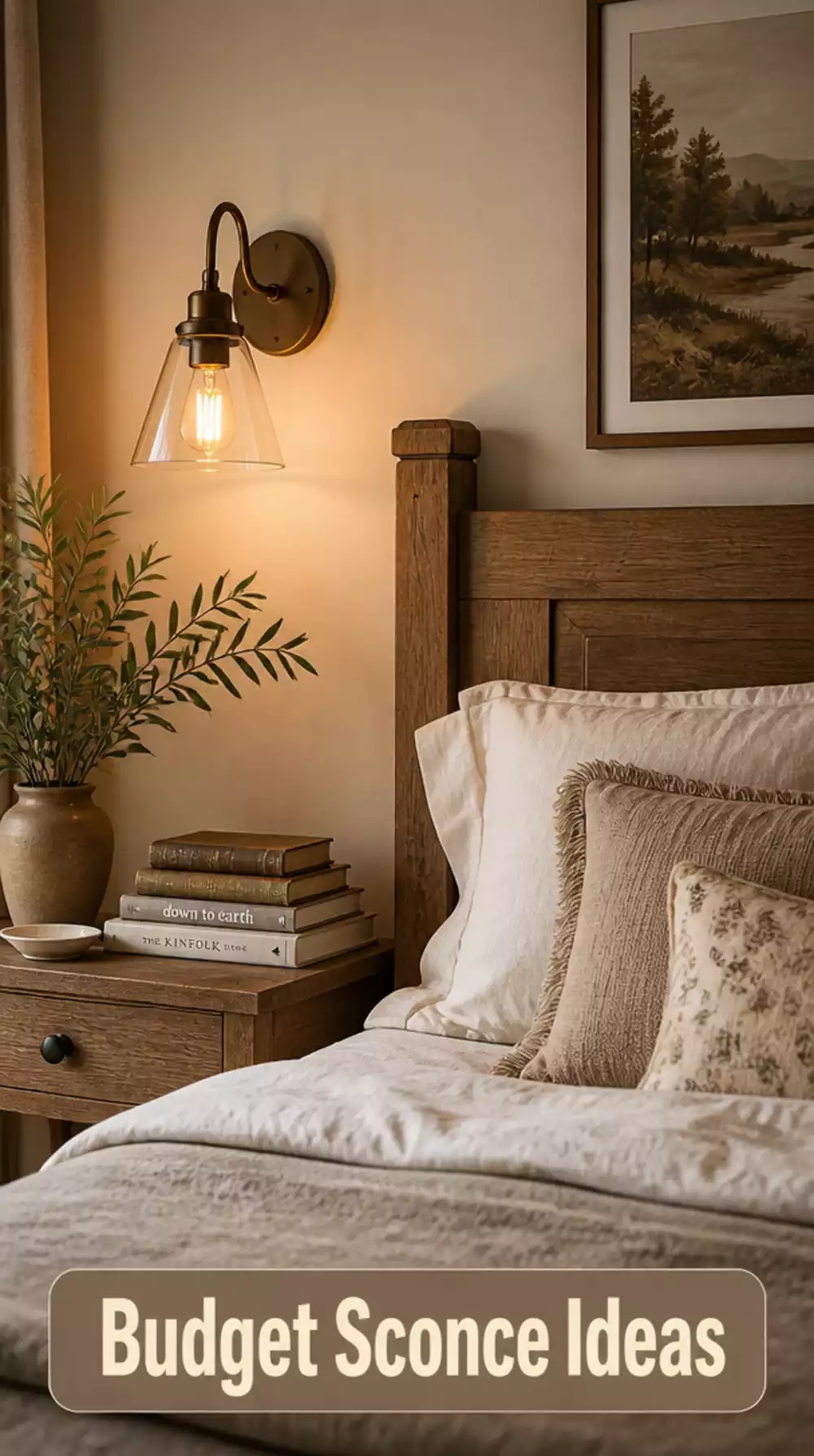 Bedroom Plug-In Wall Sconce Light That Replaces a Bedside Lamp Without Any Wiring