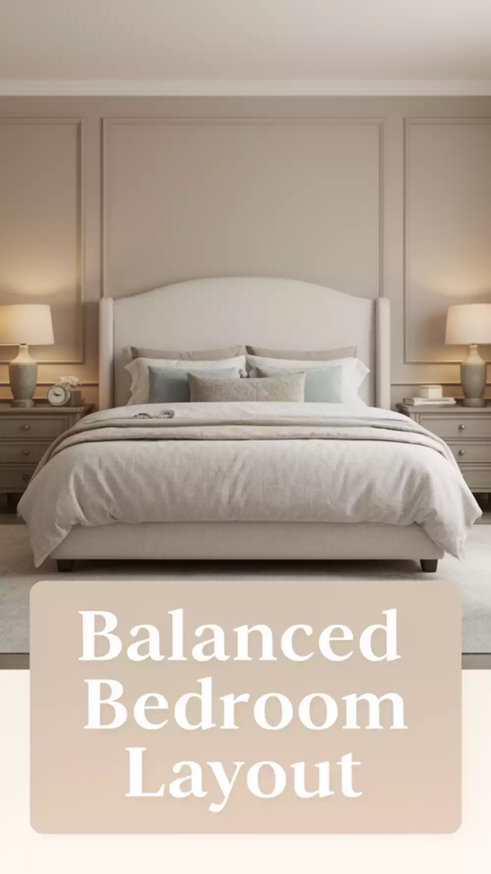 Bedroom Bed Positioned Against the Focal Wall With Equal Nightstand Space on Each Side