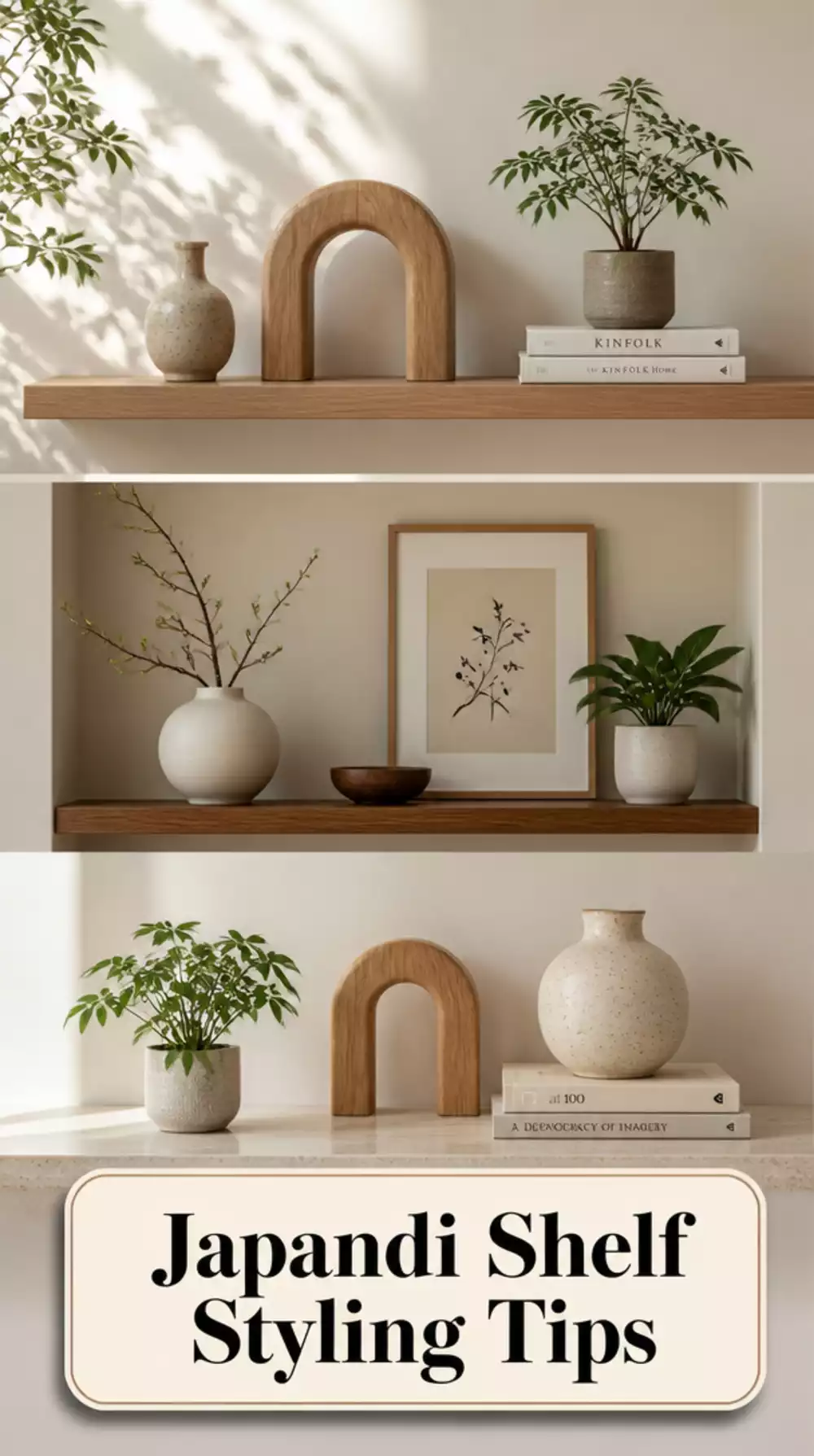 The Japandi Negative Space Shelf Styling Trick That Uses Three Objects Maximum Per Shelf
