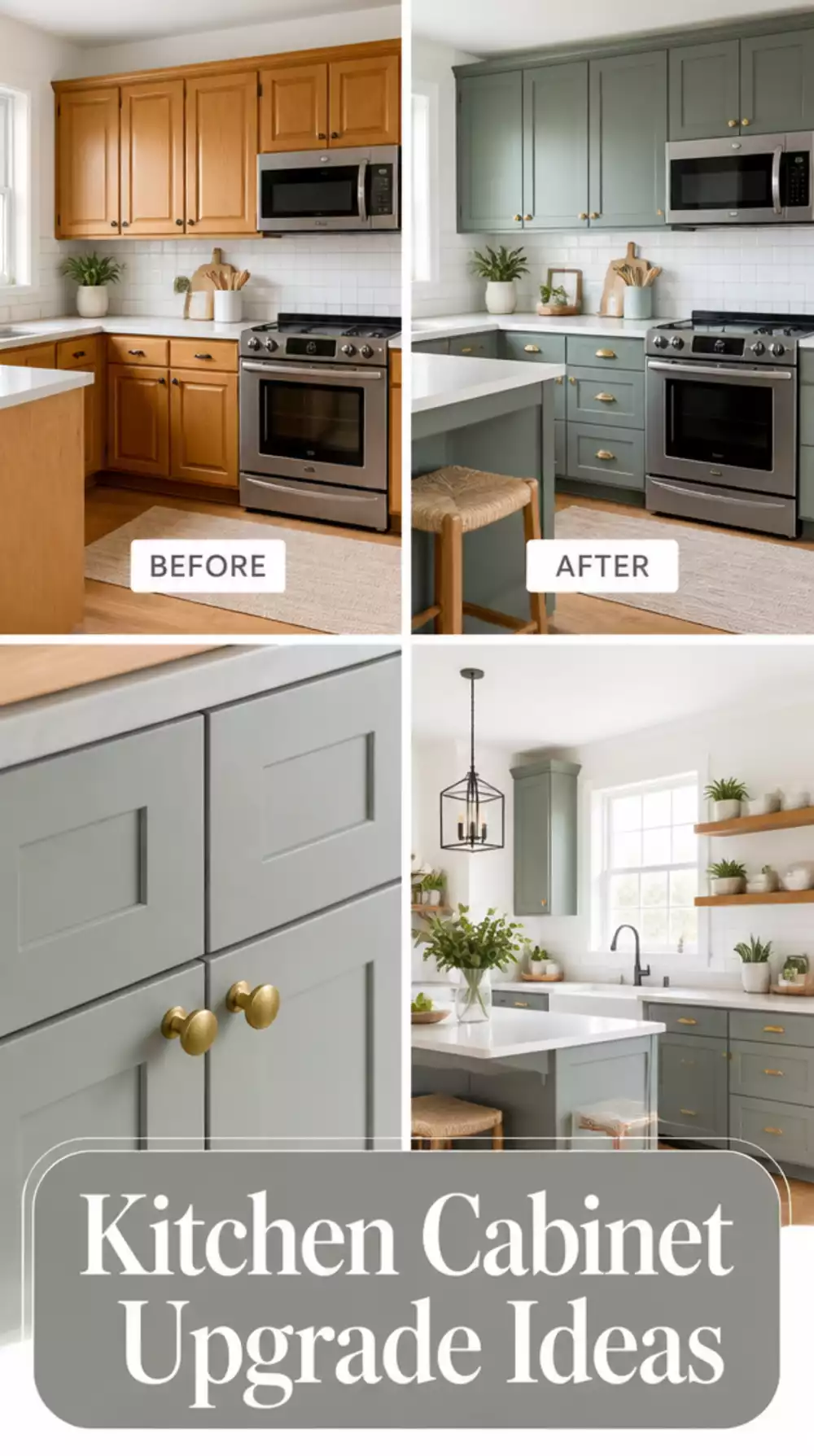 Kitchen Cabinet Fronts Repainted in a Matte Colour That Makes Old Units Look Custom