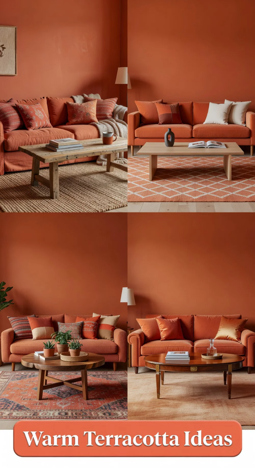 Living Room Colour Drench in a Warm Terracotta That Turns a Plain Room Into a Moody Retreat