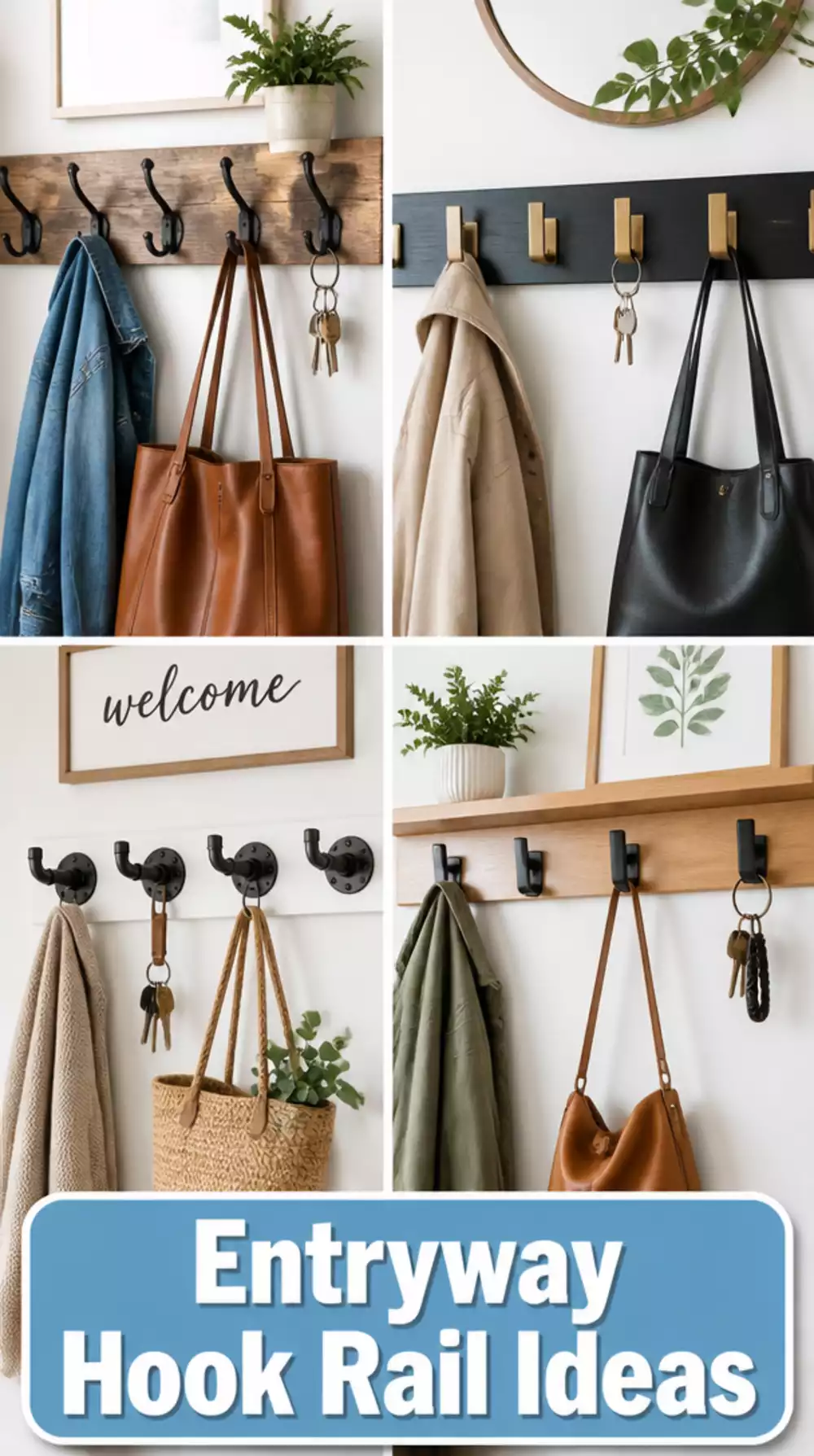 Entryway One Wall-Mounted Hook Rail That Solves the Hallway Clutter Problem Permanently
