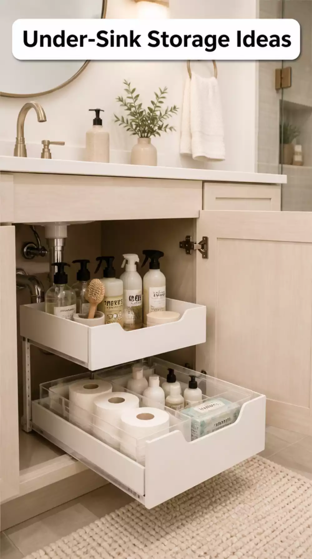Under-Sink Pull-Out Organizers Maximize Cabinet Space
