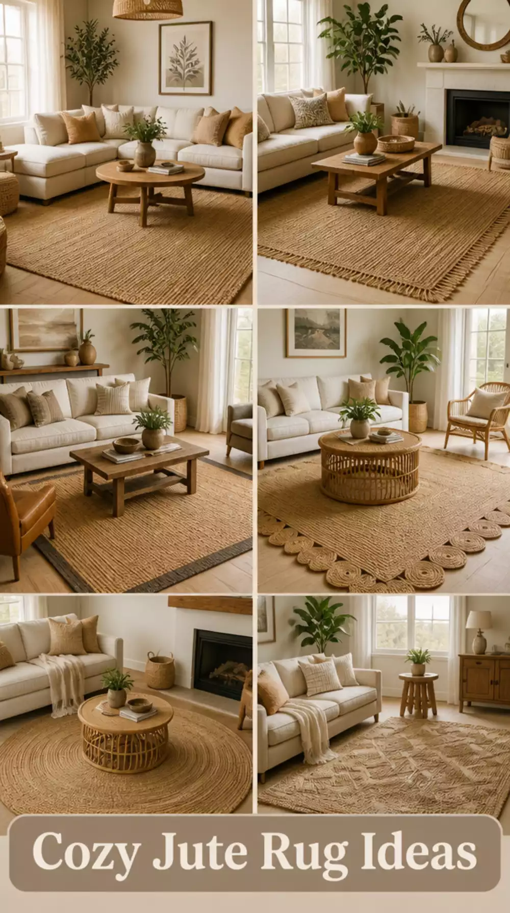 Living Room Amazon Jute Area Rug in a Natural Weave That Anchors Any Seating Zone Instantly
