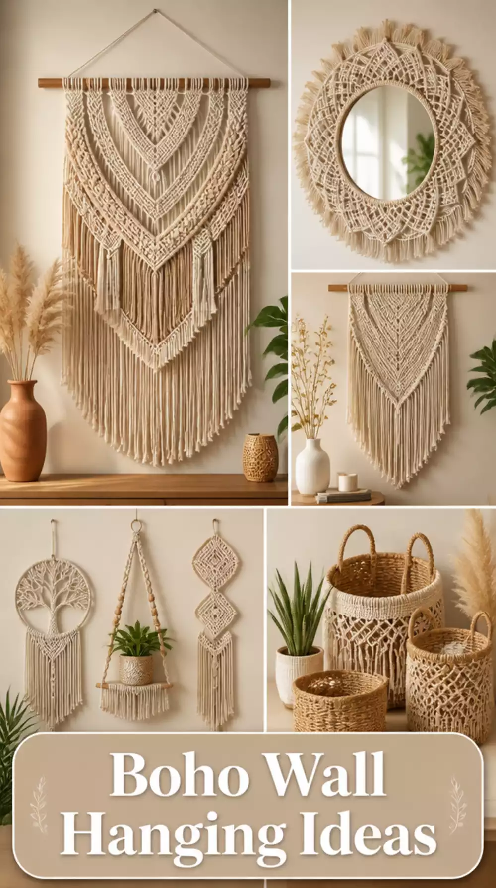 The Macramé Wall Hanging Trick That Adds Texture to a Bare Living Room Wall