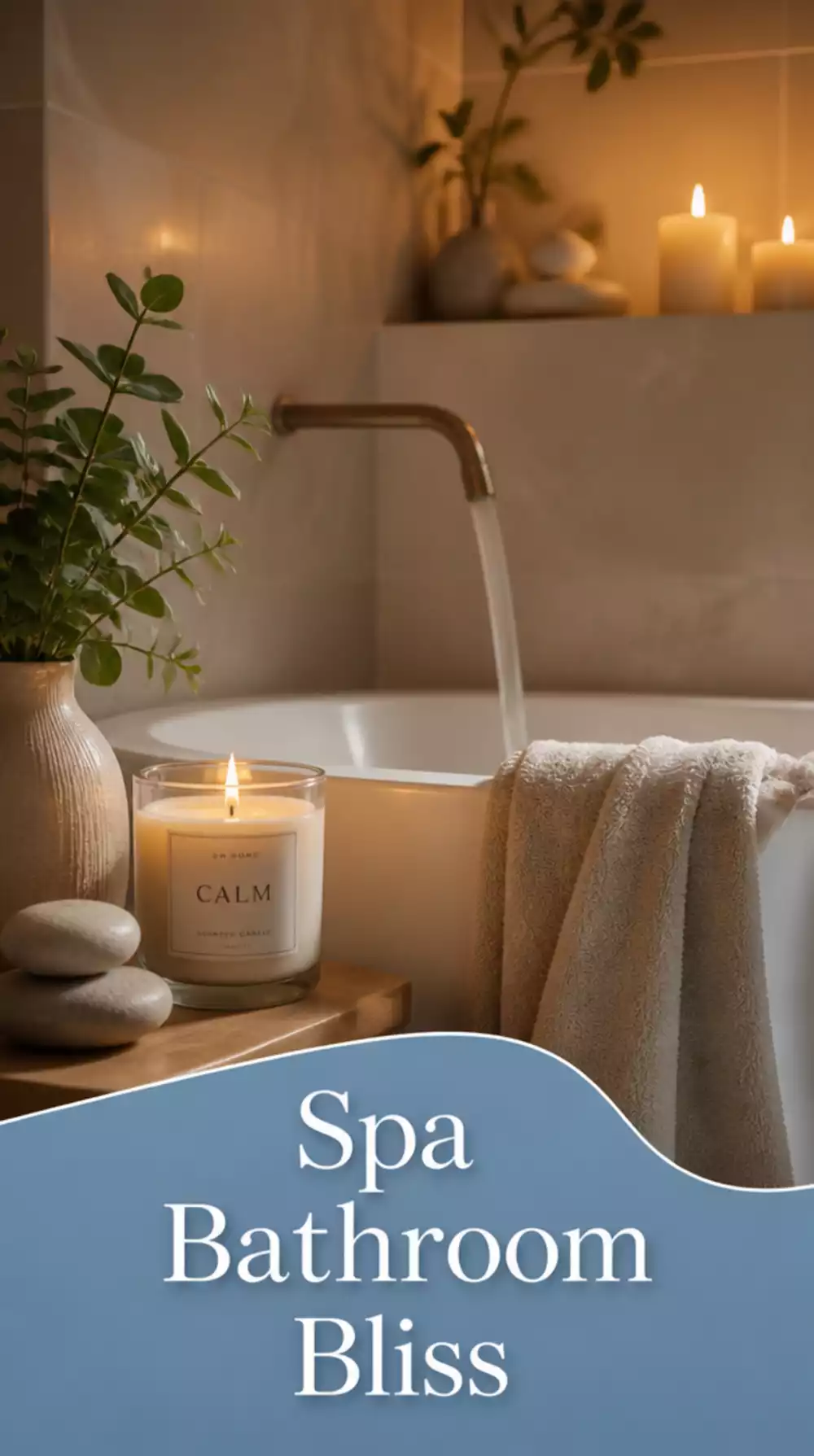 Soy Candle in Reusable Jar for Spa Bathroom