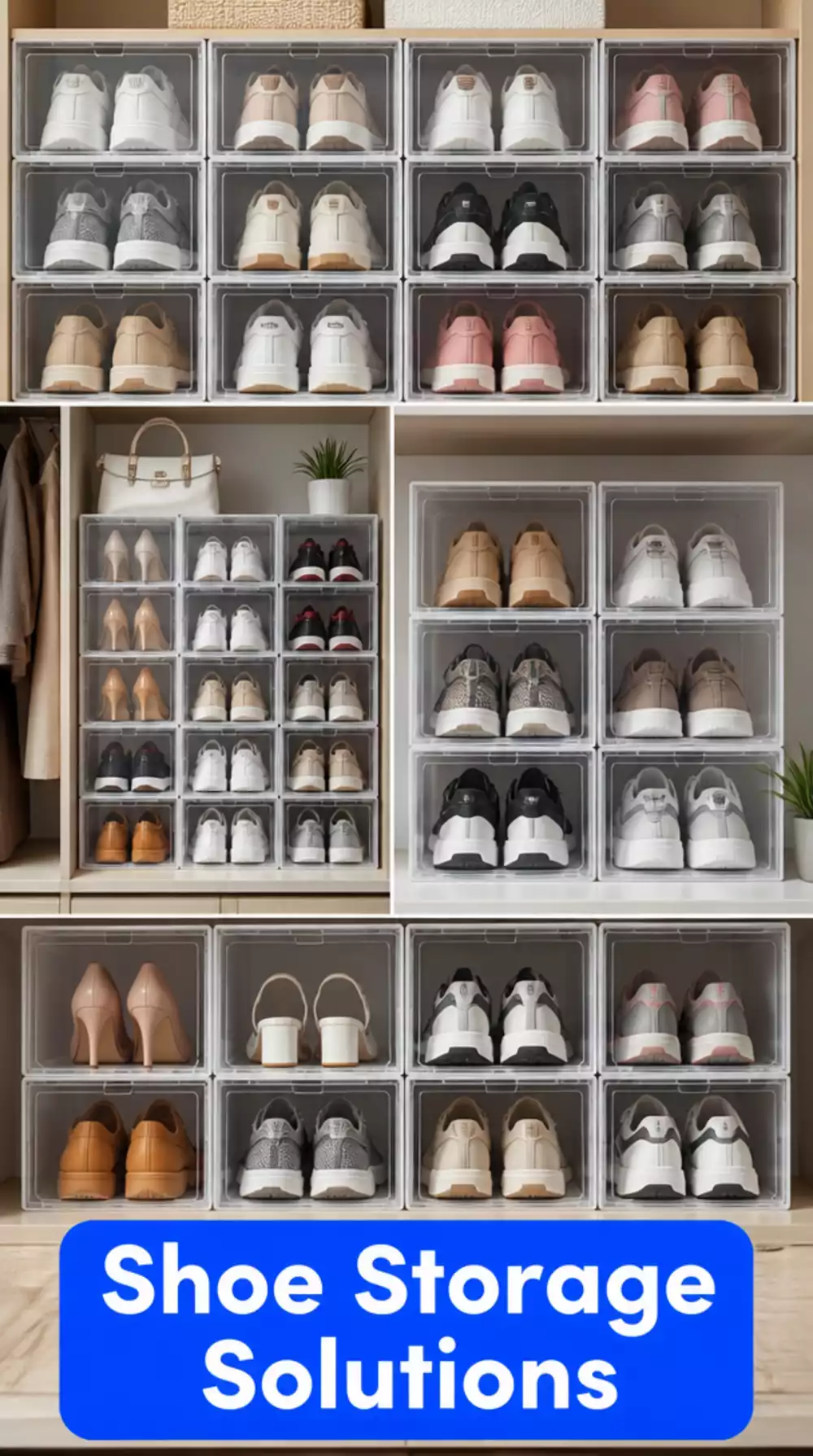 Closet Clear Stackable Shoe Box Set That Finally Organises a Chaotic Shoe Collection